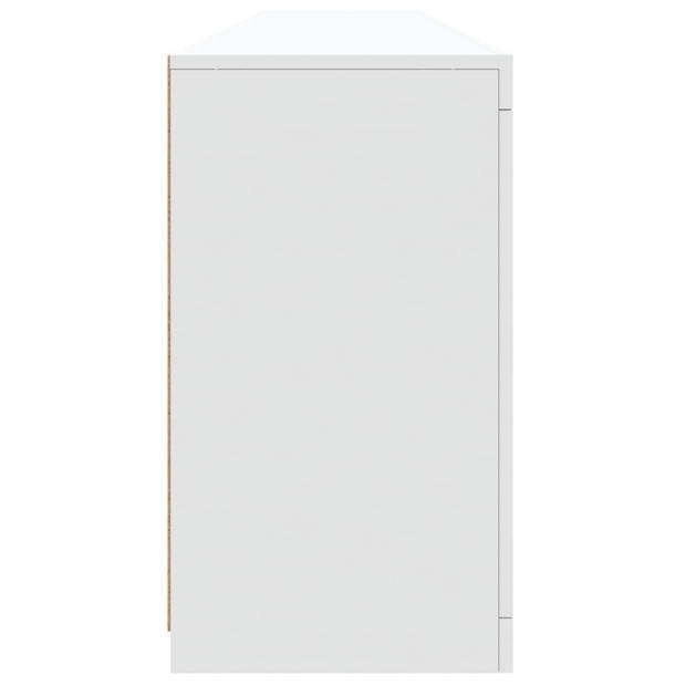 vidaXL Dressoir met LED-verlichting 202x37x67 cm wit