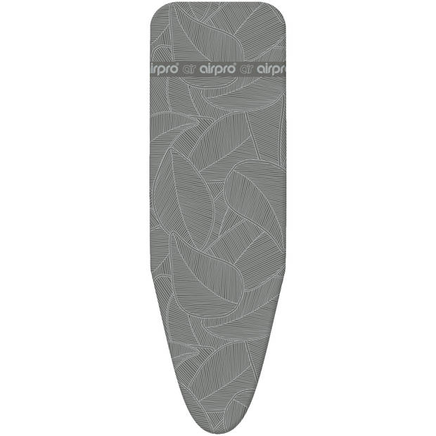 Blokker Strijkplankhoes Airpro L/XL - Abstract Leaves Gray - 140 x 50 cm