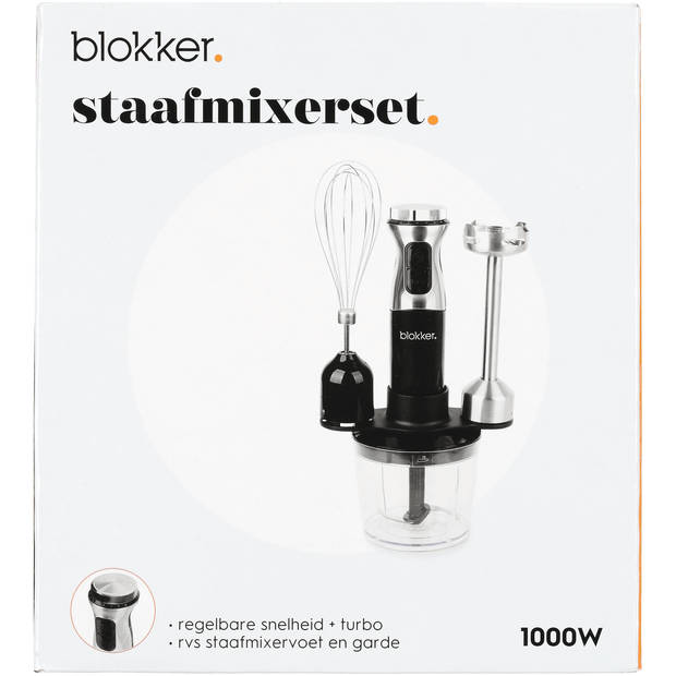 Blokker BL-11306 staafmixerset rvs 1.000W