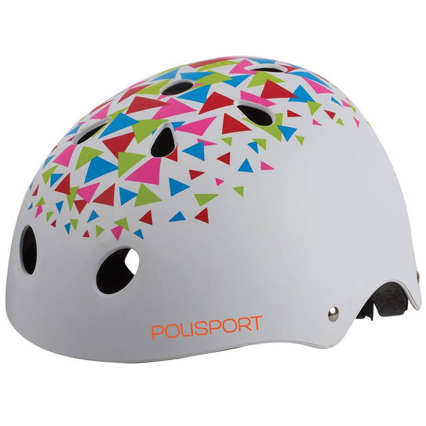 Polisport Urban radical fietshelm s 53-55cm triangles wit/Goudanje