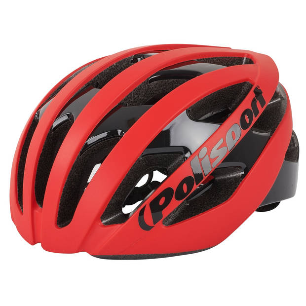 Polisport Light pro fietshelm m 52-58cm mat rood/zwart