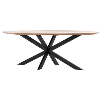 Giga Meubel - Eettafel Ovaal Mangohout - 240x110x78cm - Diamond