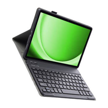 Basey Samsung Galaxy Tab A9 Toetsenbord Hoes Book Case - Samsung Tab A9 Toetsenbord Hoesje Keyboard Cover - Donkerblauw