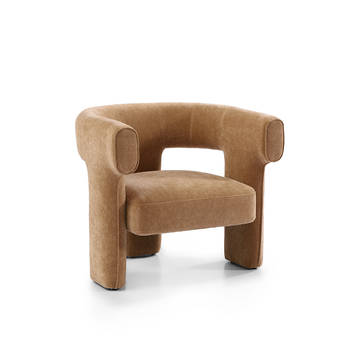 Bronx71 Scandinavische fauteuil Bibi chenille terracotta.