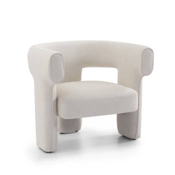 Bronx71 Scandinavische fauteuil Bibi chenille off white.