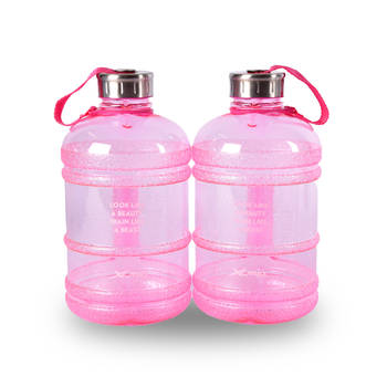 Drinkfles Waterfles Met Handvat en Clipsluiting 12cm*24.5 cm*24.5 cm Chique Roze BPA-Vrij