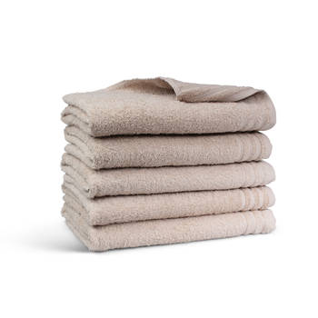 Blokker Handdoek Home Collectie - 5 stuks - 70x140 - taupe aanbieding