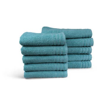 Blokker Handdoek Home Collectie - 10 stuks - 50x100 - denim blauw aanbieding
