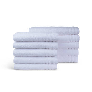 Blokker Handdoek Home Collectie - 10 stuks - 50x100 - wit aanbieding