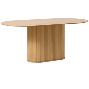 Giga Living - Eettafel Nola Ovaal Naturel Eiken 95x180cm