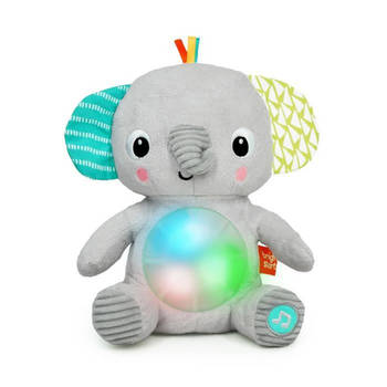 Bright begint speelgoed olifant pluche knuffel-a-bye baby, zonen en lumieres