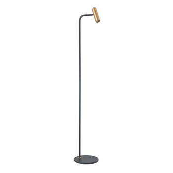 Highlight Vloerlamp Trend 1 lichts H 132 cm incl mini GU10 zwart goud