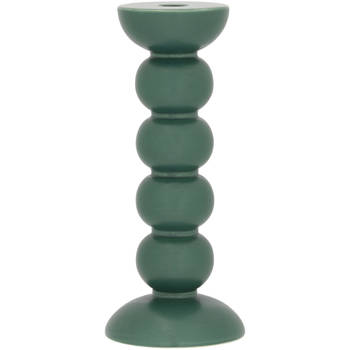 Blokker kandelaar Bobbins - 10x10x24cm - groen