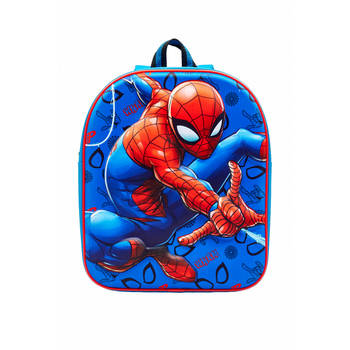 Spiderman 3D jongens rood blauw rugzak 30x25x9