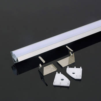 V-TAC VT-8114 Hoek LED Stripverlichting - Montageset met diffuser - Zilver - IP20