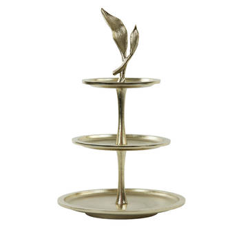 Light&living Etagere 3 laags Ø30x51 cm FOGLIA goud