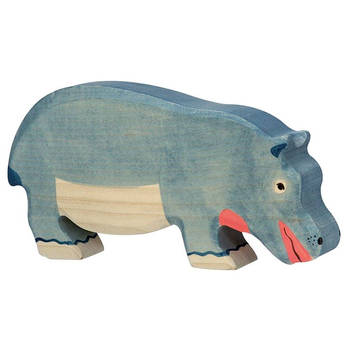 Holztiger Hippopotamus, feeding ca. 18 x 2