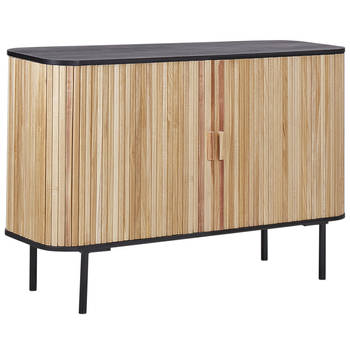 Beliani LINDON - Sideboard-Lichte houtkleur-Paulowniahout