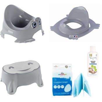 Babypot + WC Reduceren + niet -Slip -stappen + wegwerpveranderende matras + Desinfecterend schuim