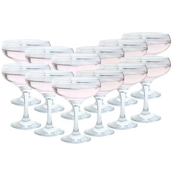 OTIX Champagnecoupe Glazen - 12 Stuks - Glas - Champagneglazen - Pornstar Martini Glazen - Cocktailglazen