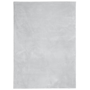 vidaXL Vloerkleed HUARTE laagpolig zacht wasbaar 120x170 cm grijs
