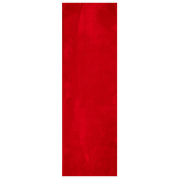 vidaXL Vloerkleed HUARTE laagpolig zacht wasbaar 80x250 cm rood