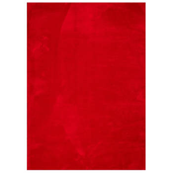 vidaXL Vloerkleed HUARTE laagpolig zacht wasbaar 200x280 cm rood