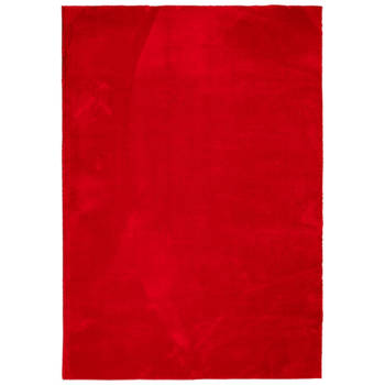 vidaXL Vloerkleed HUARTE laagpolig zacht wasbaar 120x170 cm rood