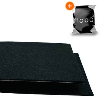 FLOOQ Anti Kras Zelfklevend Meubelvilt Zwart - 30 x 20 cm - Rond - 3mm dik - Voor Meubels