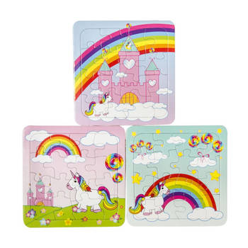 Decopatent® Uitdeelcadeaus 50 STUKS Unicorn - Eenhoorn Puzzels -