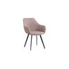 Livingfurn - Eetkamerstoel Luca Boucle Vintage Pink - 2 stuks