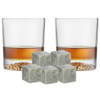 Royal Leerdam whiskyglazen - set 4x stuks 290 ml - 9x whisky ijsblokstenen - Whiskeyglazen