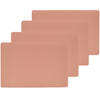 Zeller placemats lederlook - 8x - 45 x 30 cm - 45 x 30 cm - Placemats