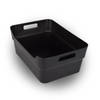 Plastic opbergbox Zwart Klussenbox 100% Gerecycled Plastic 23.5cm x 14cm x 34cm Opbergbox voor kleding