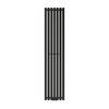 Badkamer radiator Stella 370x1800 mm zwart mat LuxeBath