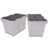 Opbergbox 42x30 Stapelbare opbergbox Diepte:28.5cm Set van 2 25 Liter Transparant en Waterdicht