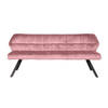 Giga Meubel - Eetkamerbank Roze Velvet - Zitdiepte 46cm - 180x59x84cm