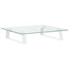 vidaXL Monitorstandaard 40x35x8 cm gehard glas en metaal wit