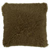 Dutch Decor - FLUFFY - Sierkussen 60x60 cm - superzacht - XL kussen - Military Olive - groen