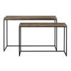 Light&living Side table S/2 max 120x39,5x80 cm CAMASCA zwart+hout