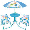 Leuk huis mijn Kleine caapace tuin meubels schildpadden voor kinderen met een tafel, twee stoelen en een parasol