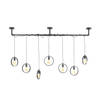 Giga Meubel - Hanglamp Zwart Metaal - 7-Lichts - 150x175x22cm