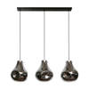 Giga Meubel - Hanglamp Zwart - Dent Glas- 3-Lichts - 150x115x28cm