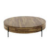 Giga Meubel - Salontafel Rond - Massief Notenhout - 120x120x35cm