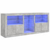 vidaXL Dressoir met LED-verlichting 181,5x37x67 cm betongrijs