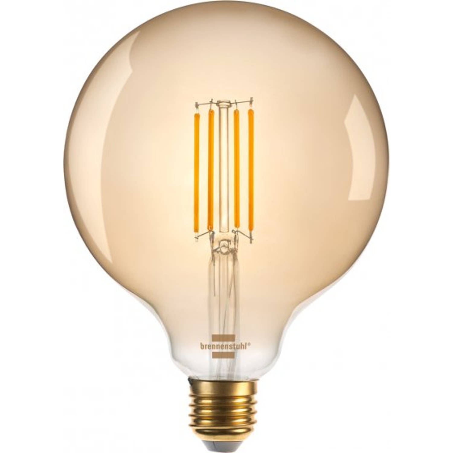 Brennenstuhl LED-lamp Energielabel: F (A G) E27 4.9 W Goud