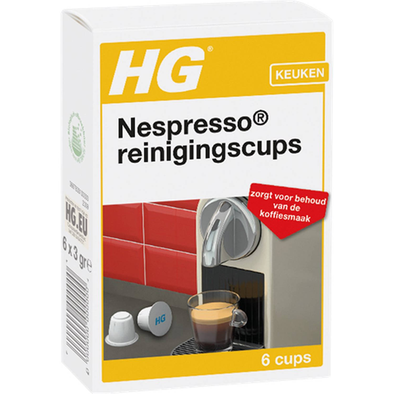 HG Nespresso reinigingscups 2 Stuks