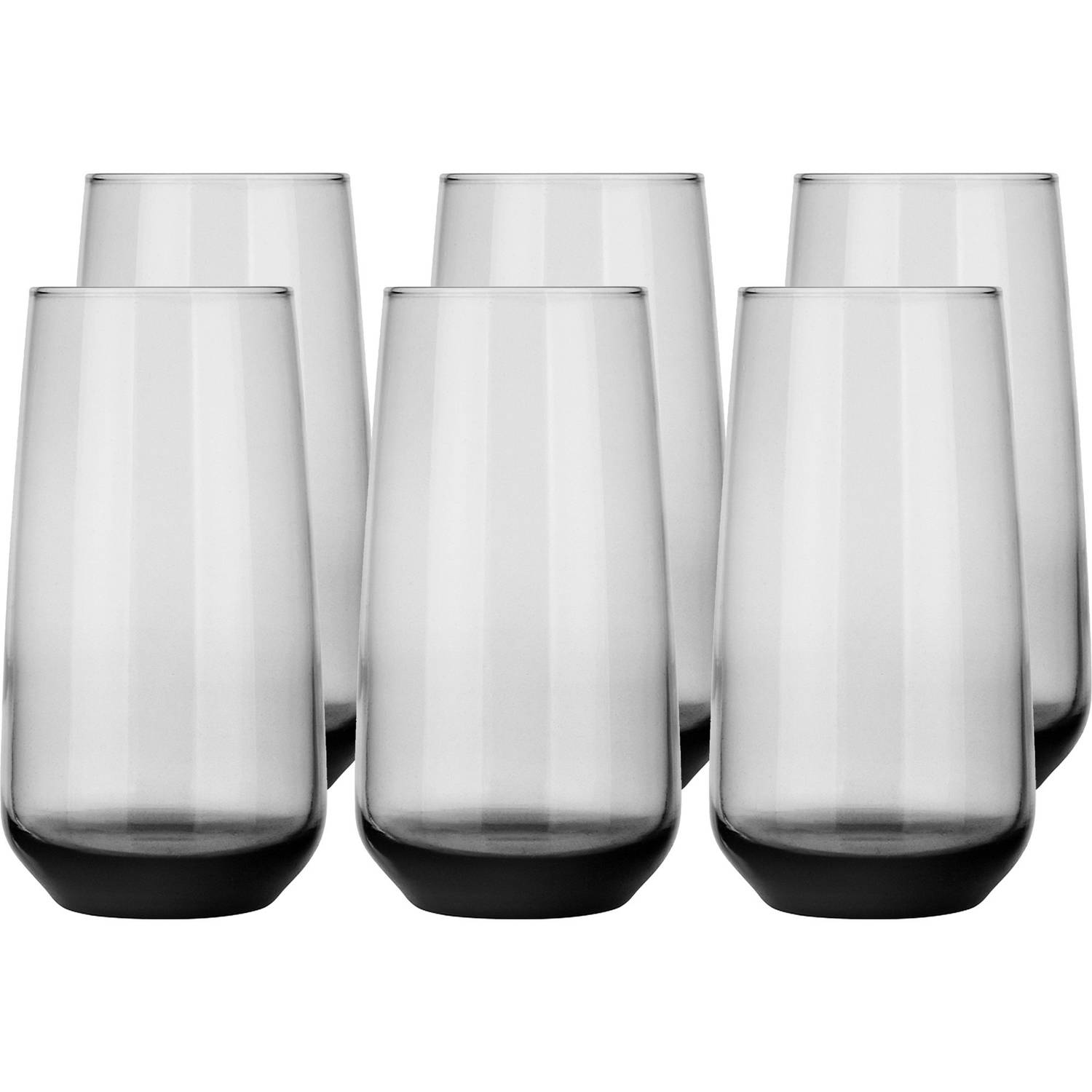 Glasmark Longdrinkglazen - 12x - Midnight collection - 430 ml - glas - waterglazen - Drinkglazen