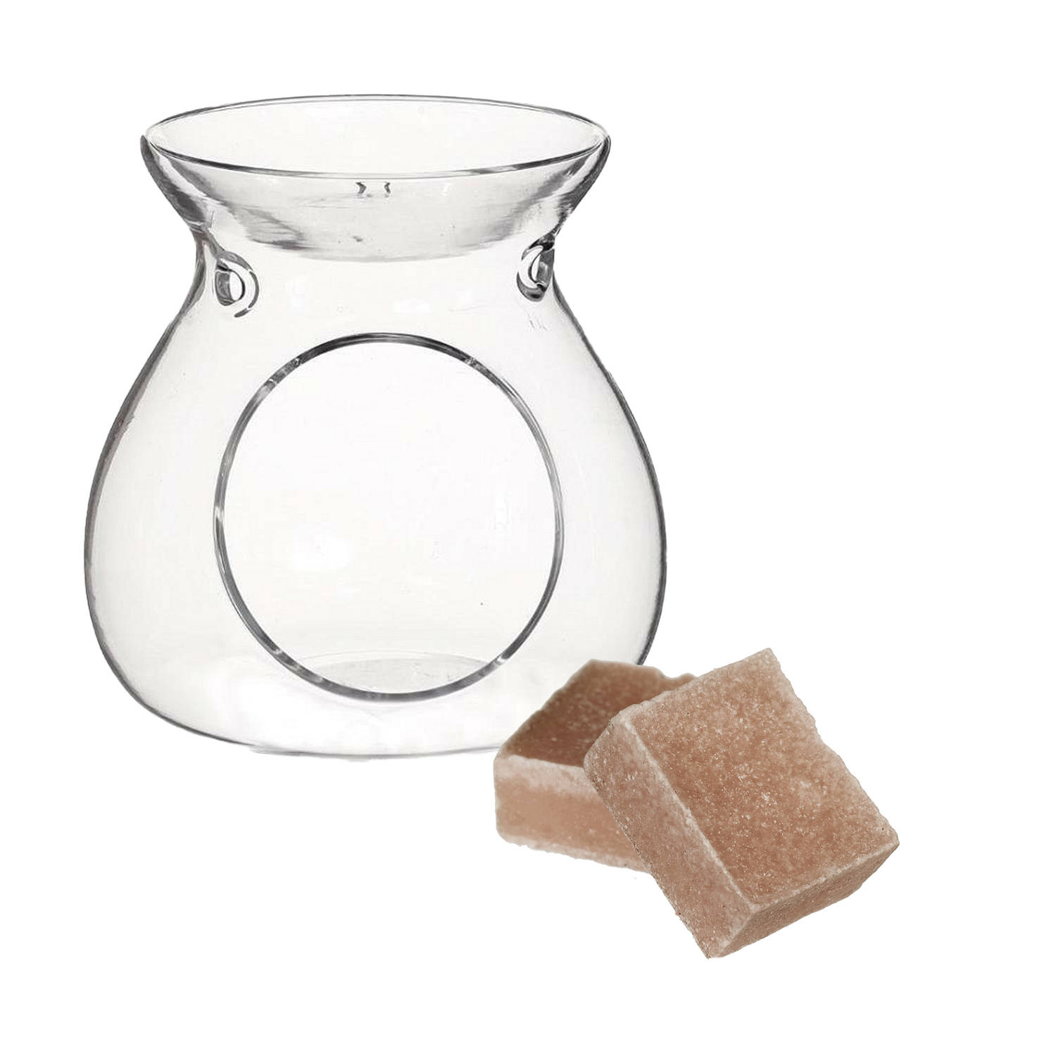 Ideas4seasons Amberblokjes-geurblokjes cadeauset sandelhout geur inclusief geurbrander Geurbranders