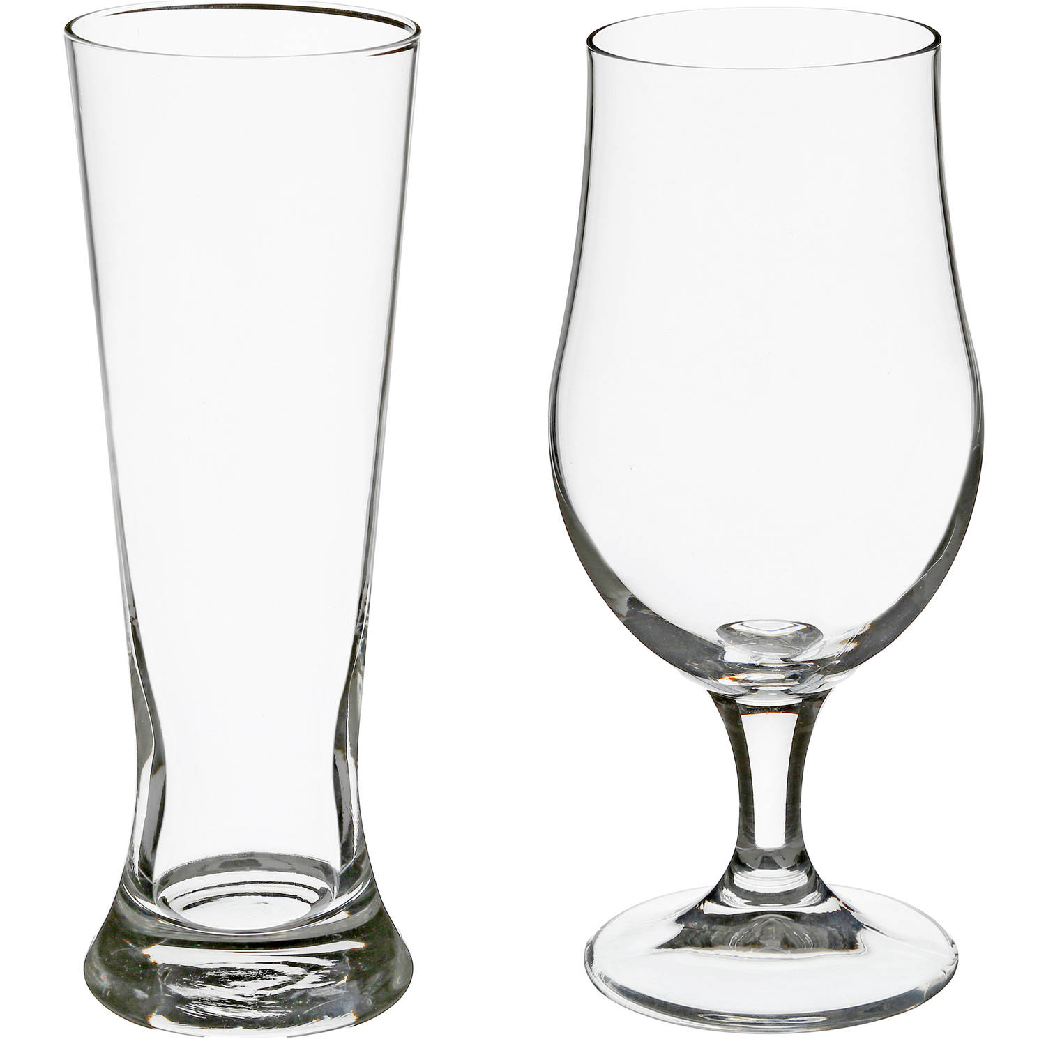 Bierglazen set pilsglazen fluitje-bierglazen op voet 8x stuks glas Bierglazen